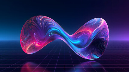 Abstract neon wave
