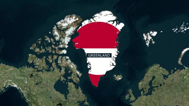 Greenland Map Animation | Arctic Region Geography Motion Graphic