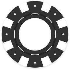 Naklejka premium Casino chip. Vector