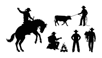 Western cowboy lifestyle with rodeo and ranch activities