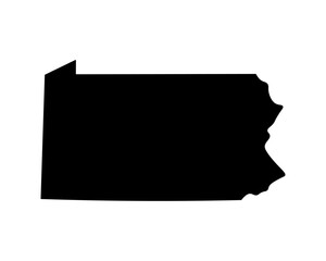 Pennsylvania state map silhouette