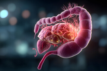 Digestive health 3d icons set – medical, anatomy, internal organ visuals