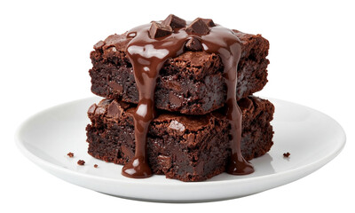 Stack of decadent chocolate brownies
