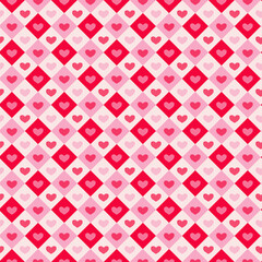 Red Love Hearts Repeating Pattern, Valentine&rsquo;s Day Texture