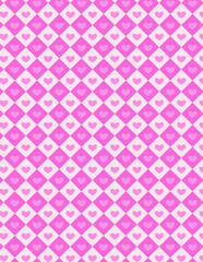 Romantic Pink Heart Seamless Pattern for Love and Wedding Designs