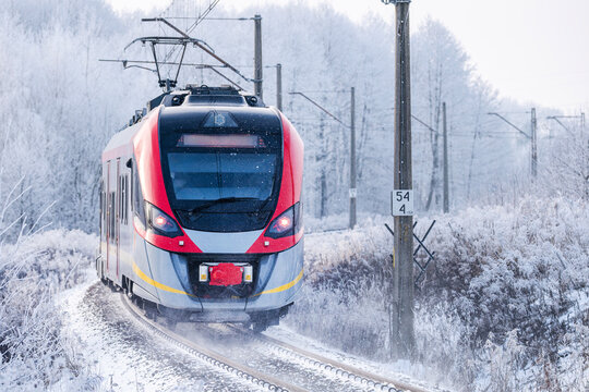 The railway in action. Passenger train.	