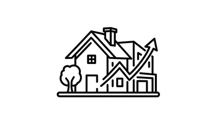 Crossed spoon and fork icon for restaurant menu, food service, minimalist line art