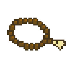 Fototapeta premium Prayer Beads Tasbih Pixel Art
