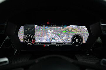Car virtual cockpit digital instrument cluster display