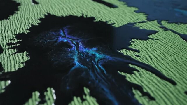 Abstract earth tone texture with blue highlights macro close up