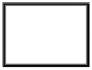 Fototapeta premium Blank white rectangle framed by double black lines