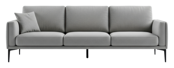 Showcase modern sofa design home interior furniture minimalist style isolated on transparent background