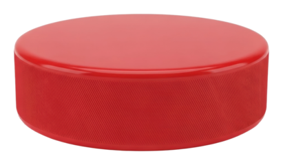 Hockey puck action ice rink sports equipment arena isolated on transparent background