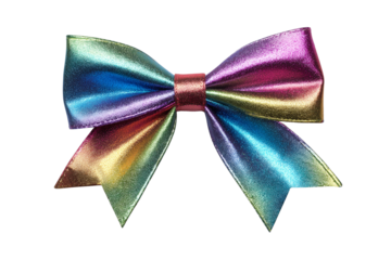 Colorful iridescent bow
