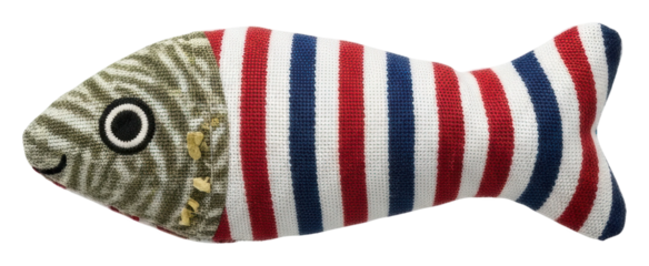 Playful fish toy home decorative item colorful fun isolated on transparent background