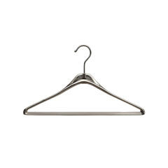 Rotating hook clothes hanger in metallic finish. Isolated white background. Png format