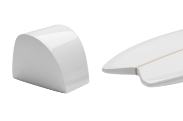 Surfboard design elements product minimalist isolated on transparent background