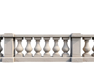A close-up shot of a railing against a white background, perfect for use in editorial or commercial contexts