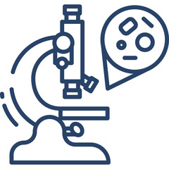 Fototapeta premium Microscope and Microscopic Organisms Icon