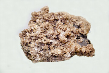 Lepidolite tourmaline quartz is dark in color on a light background. Gems, mineralogy, jewelry.