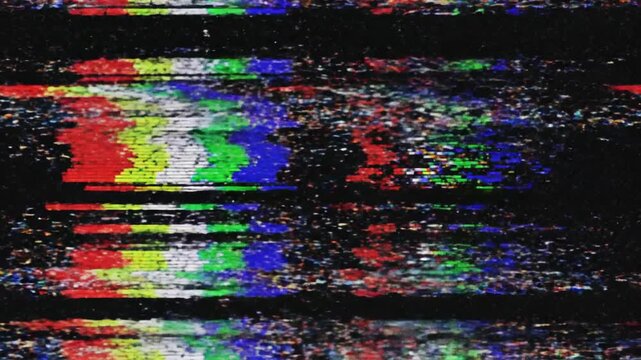 Digital glitch static noise interference analog signal error effect