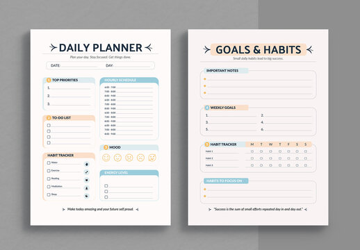 Daily Planner And Habit Tracker