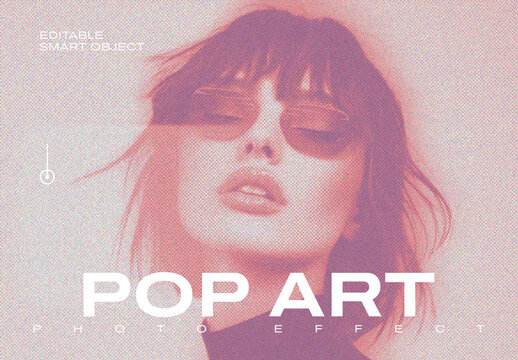 Pop Art Photo Effect Mockup
