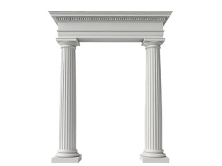 Fototapeta premium A simple white column with a clock at the top, suitable for use in minimalist designs or time-related themes