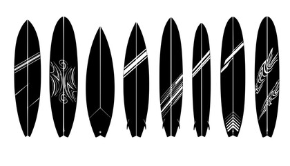 Surfboard vector realistic set icon.Vector illustration surfboard for wave.Isolated icon hawaii of surf board.
