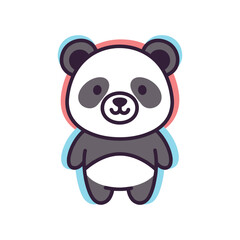 Obraz premium Cute Cartoon Panda Bear Vector Illustration