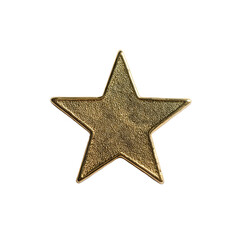 Gold-toned star, textured and outlined