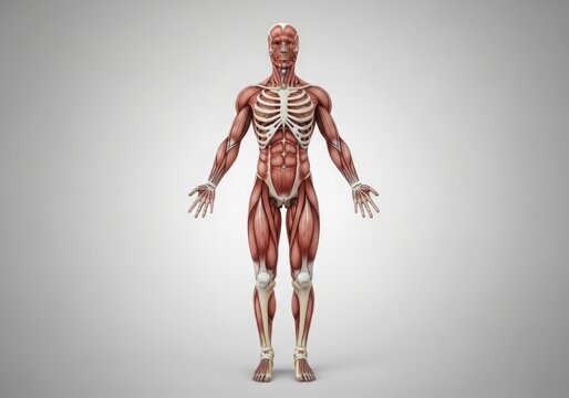 Anatomical illustration of the human musculoskeletal system