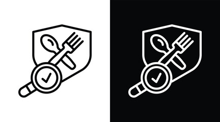 inspection Two-tone version in black and white background