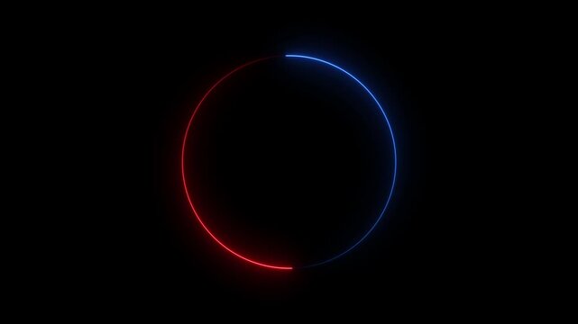 Circular Loading Progress Icon with Red and Blue Gradient Ring, Modern Waiting and Processing Symbol for App, Website, UI UX and Digital Interface Design