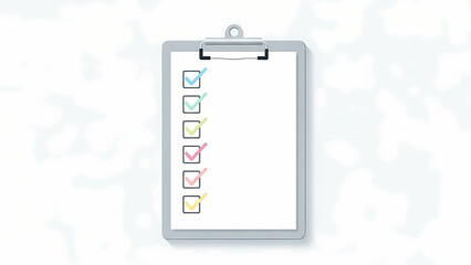 Checklist with colorful checkmarks on clipboard for task management