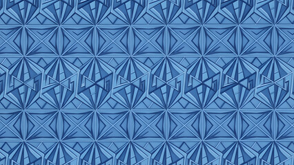 Monochromatic Blue Linear Geometric Pattern