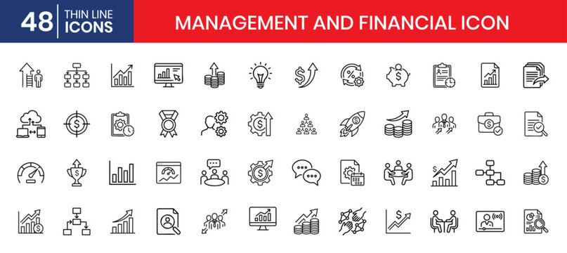Business Management And Financial Icons