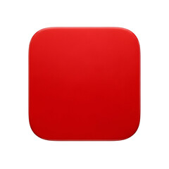 Red rounded square with smooth edges isolated on a white background vector