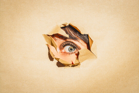 Papier, Auge, durchblicken