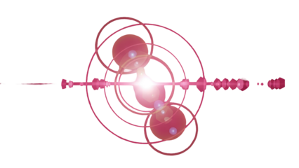 Red Lens Flare Rings Isolated on Transparent Background