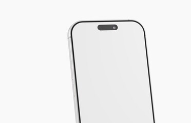 Minimalist smartphone design with a blank screen perfect for showcasing applications, UI designs or a sleek dig