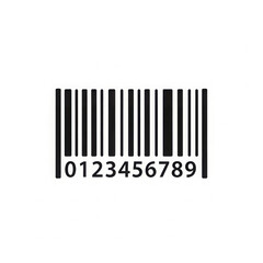 A black barcode with numbers on a white background