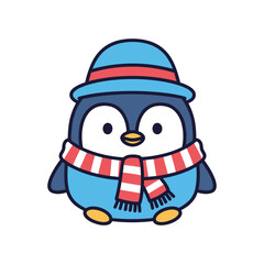 Cute Penguin Character Illustration