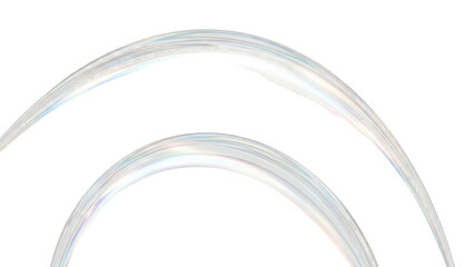 Abstract Water Splash Arcs Isolated on Transparent Background