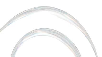 Abstract Water Splash Arcs Isolated on Transparent Background