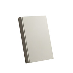 Minimalist standing book isolated on transparent background