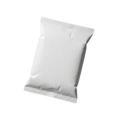Empty white packaging bag isolated on transparent background