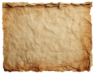 Aged, creased paper sheet, showing texture and discoloration