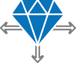 Diamond Choice Symbol Graphic Icon for Strategic Direction Path.