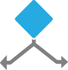 Logical Branching Flowchart Simple Design for Project Plan Mapping.